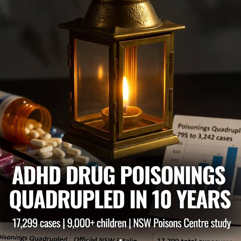 Poisoning from ADHD drugs soaring in Australia.