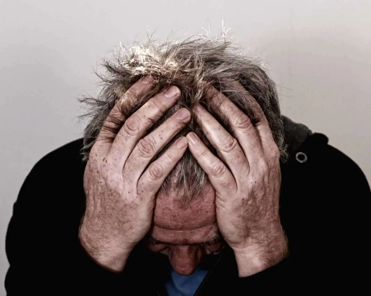 A person depressed