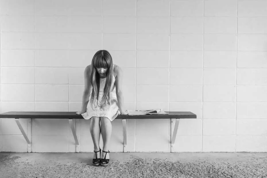 A sad and lonely girl
